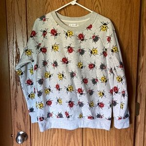 L.A. Soul crewneck sweatshirt with ladybug design. Size Large.